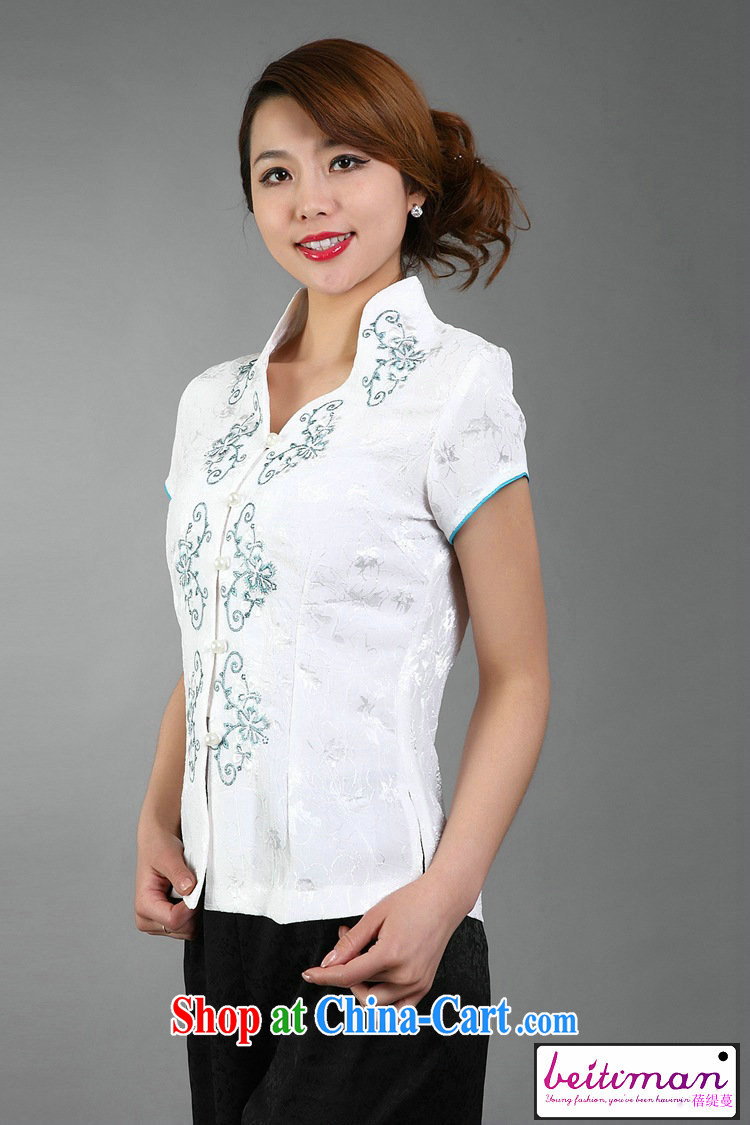 Mrs Ingrid sprawl economy female summer new ethnic wind women embroidery, short-sleeved shirt T black XXXL pictures, price, brand platters! Elections are good character, the national distribution, so why buy now enjoy more preferential! Health