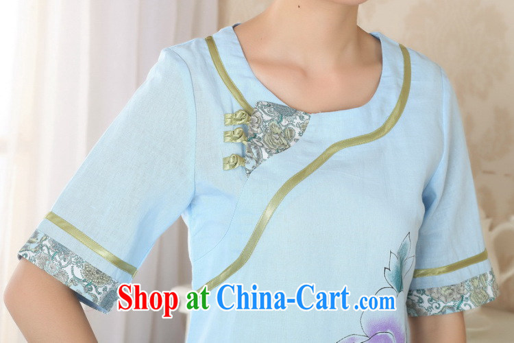Dan smoke summer new female dresses T-shirt cotton the Chinese Ethnic Wind round-collar-ties improved Han-hand-painted Chinese single T-shirt 2XL pictures, price, brand platters! Elections are good character, the national distribution, so why buy now enjoy more preferential! Health