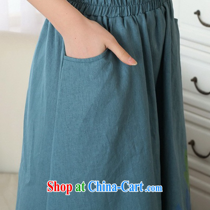 According to fuser new female Chinese wind retro-bag elasticated waist large long skirt hand-painted Chinese Dress bust LGD/P #0010 figure M, fuser, and shopping on the Internet