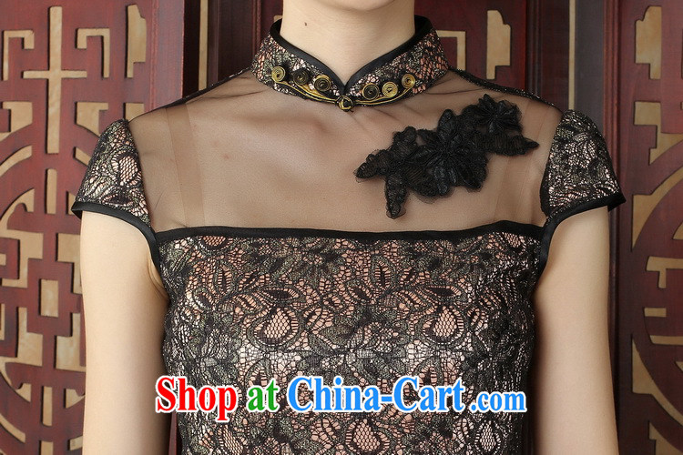 The stylish and refined lace dresses 2015 new elegant short dresses daily dress black XXL pictures, price, brand platters! Elections are good character, the national distribution, so why buy now enjoy more preferential! Health