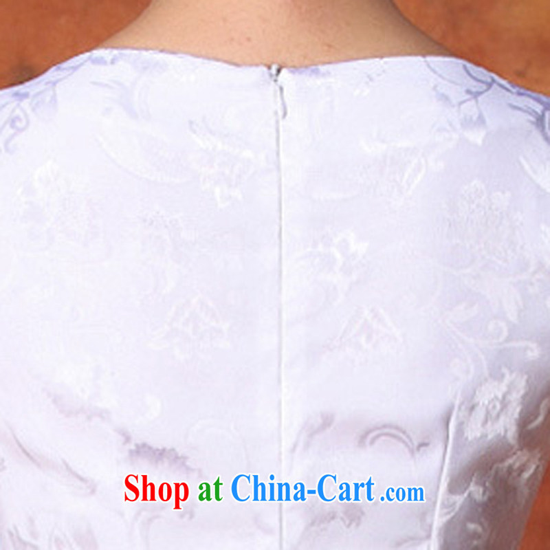 Air Shu Diane 2015 new, decorated in summer, daily improved fashion cheongsam dress skirt retro style dress short-sleeved 29 blue XXL. Shu Diane, shopping on the Internet