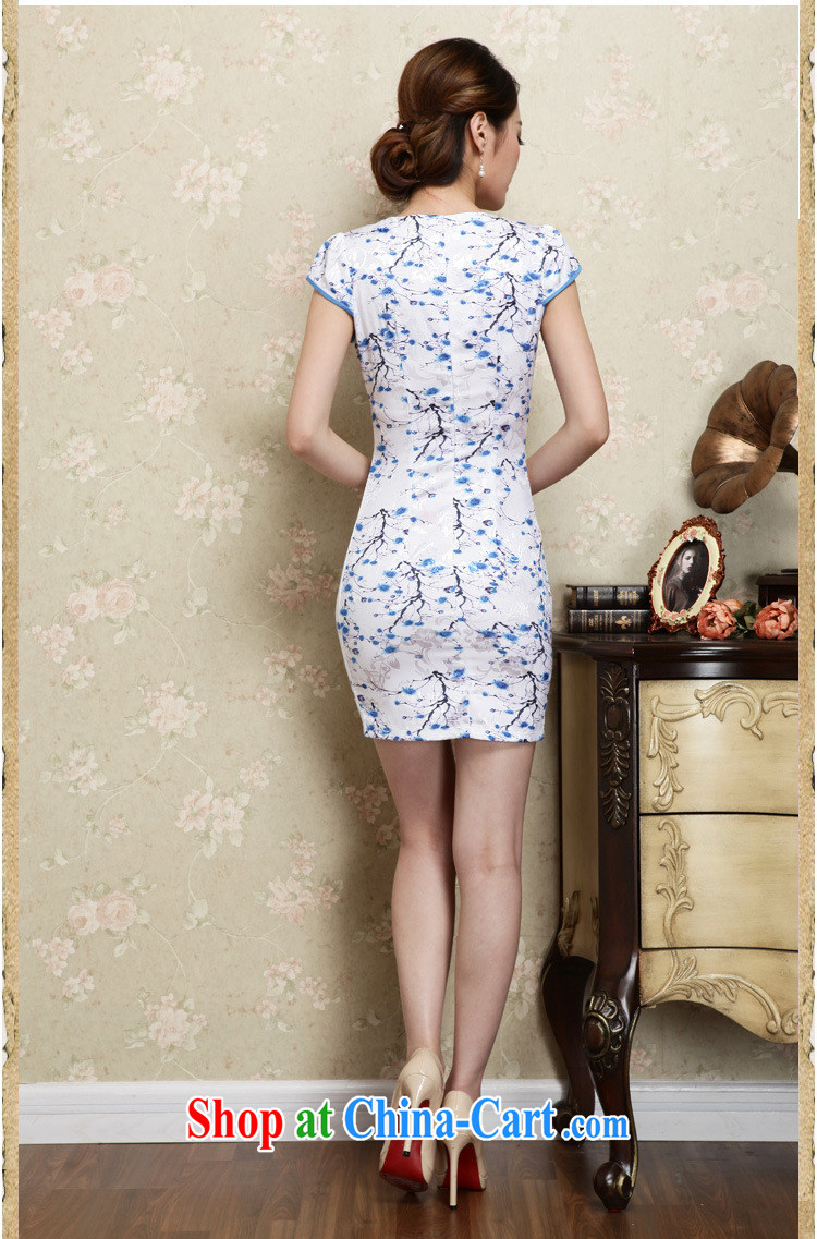Air Shu Diane 2015 summer new hand-painted plum sexy cheongsam dress Ethnic Wind daily retro dresses girls 30 blue XXL pictures, price, brand platters! Elections are good character, the national distribution, so why buy now enjoy more preferential! Health