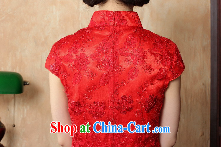 spend the summer new, red bride toast wedding dress retro embroidery short improved cheongsam, Chinese dresses for red 2 XL pictures, price, brand platters! Elections are good character, the national distribution, so why buy now enjoy more preferential! Health