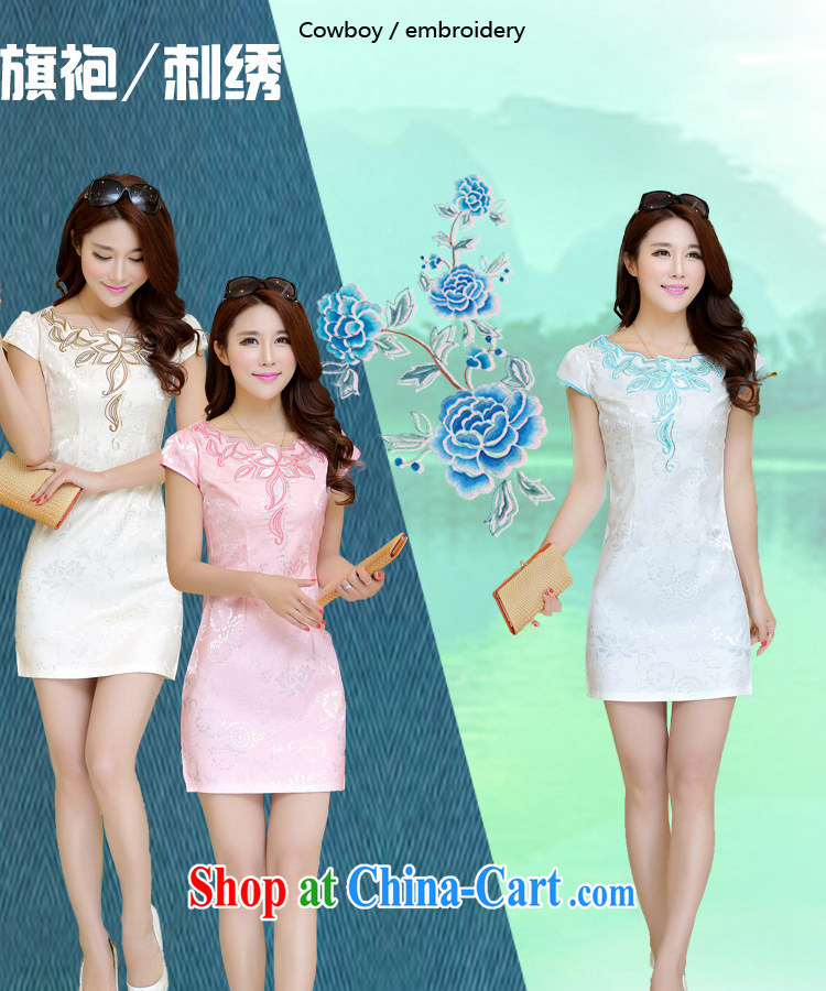 2015 new spring and summer white jacquard cotton retro daily improved cheongsam dress style female 33 white XL pictures, price, brand platters! Elections are good character, the national distribution, so why buy now enjoy more preferential! Health