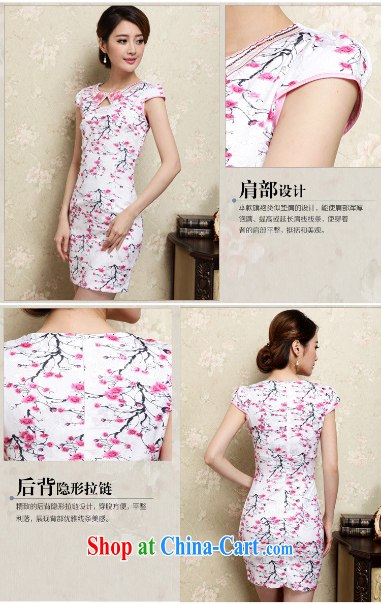 Improved cheongsam stylish summer 2015 new hand-painted plum sexy cheongsam dress Ethnic Wind daily retro dresses 30 blue M pictures, price, brand platters! Elections are good character, the national distribution, so why buy now enjoy more preferential! Health