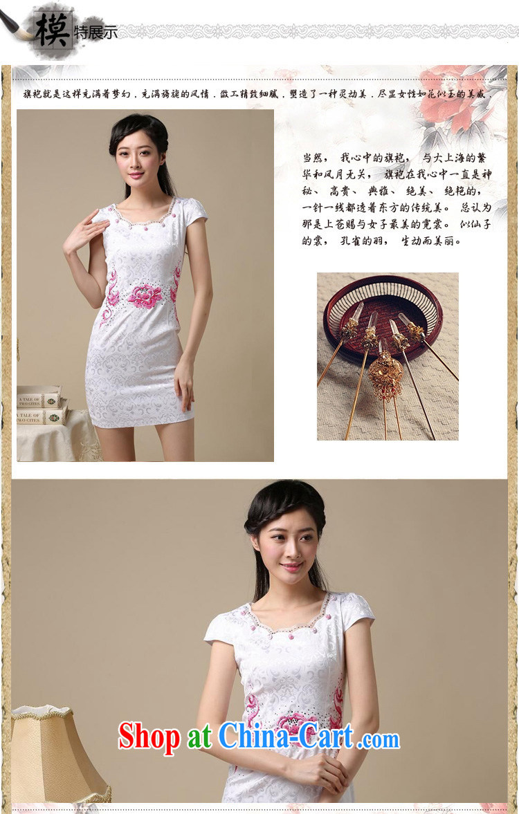 Dresses 2015 new spring and summer with black on white jacquard cotton retro daily improved cheongsam dress style girls 50 Blue on white flower XL pictures, price, brand platters! Elections are good character, the national distribution, so why buy now enjoy more preferential! Health