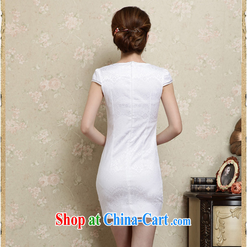 Summer 2015 Korean Stylish retro Ethnic Wind tang on the service package shoulder embroidery cheongsam beauty dress new 27 blue XL, ballet of Asia and cruise (BALIZHIYI), shopping on the Internet