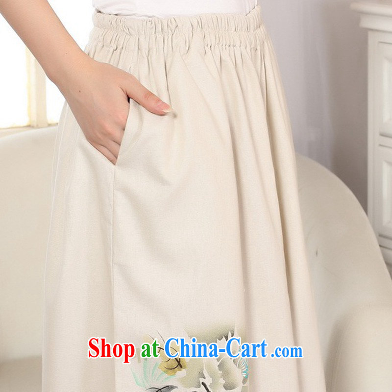 According to fuser new Ethnic Wind girls pants cotton the pants Wide Leg pants short pants LGD/P 0013 #M yellow L, fuser, and shopping on the Internet