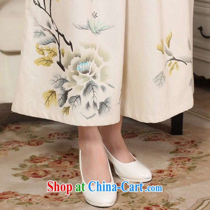 According to fuser new Ethnic Wind girls pants cotton the pants Wide Leg pants short pants LGD/P 0013 #M yellow L, fuser, and shopping on the Internet