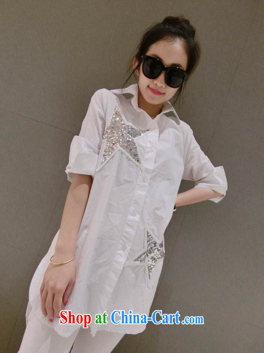 Red Star new trendy casual simplicity 5 star pattern 100 ground white shirt L pictures, price, brand platters! Elections are good character, the national distribution, so why buy now enjoy more preferential! Health