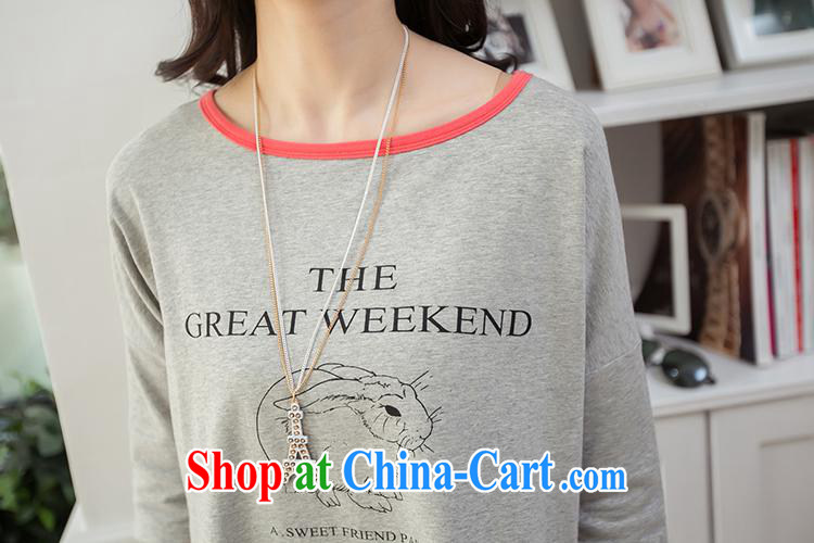 Ya-ting store 2015 summer new Korean female loose video thin 5 T cuff shirt gray XL pictures, price, brand platters! Elections are good character, the national distribution, so why buy now enjoy more preferential! Health