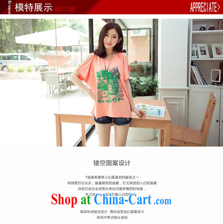 Ya-ting store Korean version 2015 summer new female round-collar loose short-sleeved T pension maximum code orange XL pictures, price, brand platters! Elections are good character, the national distribution, so why buy now enjoy more preferential! Health