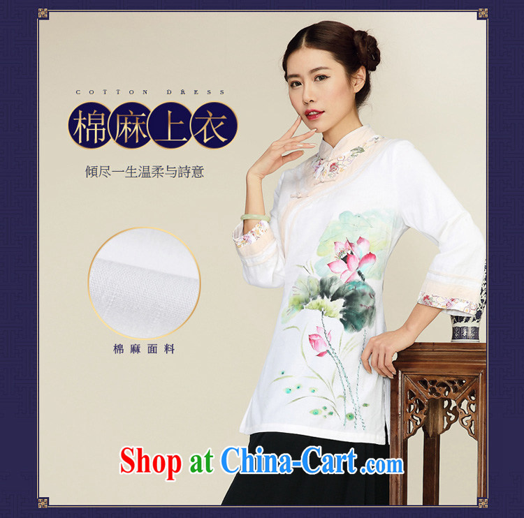 Mr Tang, Id al-Fitr spring new 2015 China wind cotton Ma Sau San, long, improved long-sleeved T-shirt outfit white XL pictures, price, brand platters! Elections are good character, the national distribution, so why buy now enjoy more preferential! Health