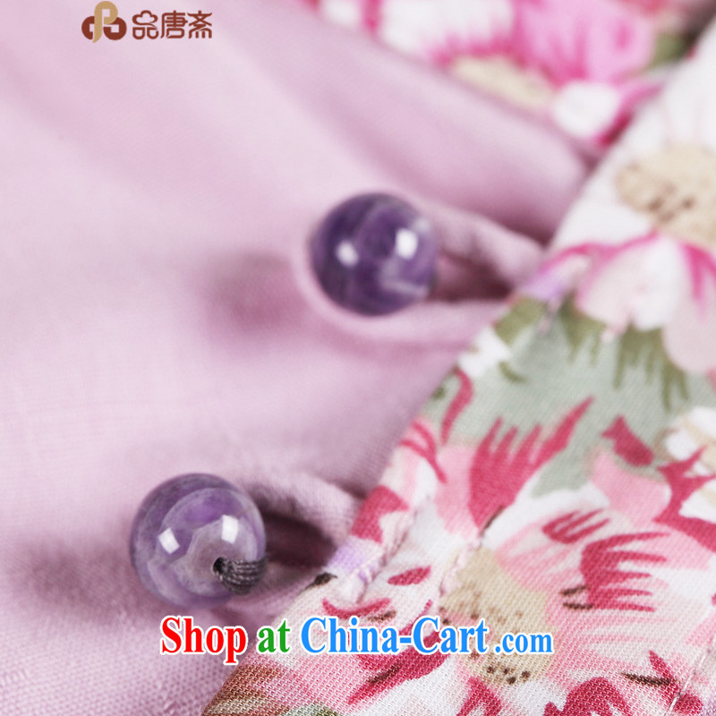 Mr Tang, Ramadan 2015 spring new Ethnic Wind 2015 cotton the long-sleeved cultivating Chinese antique dresses shirt light purple XL, Tang Id al-Fitr, shopping on the Internet