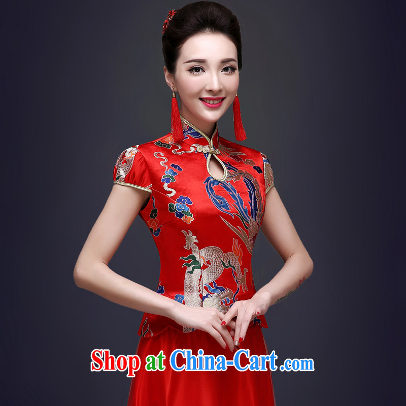 Service was good in spring 2015 new bride toast wedding service red summer long cheongsam, Chinese Dress female Red L, good service, and shopping on the Internet