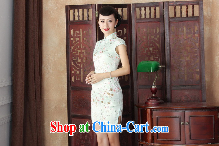 Take the 2015 summer new, antique Silk Cheongsam dress stylish and improved daily style beauty sexy graphics thin short dresses such as the color 2 XL pictures, price, brand platters! Elections are good character, the national distribution, so why buy now enjoy more preferential! Health