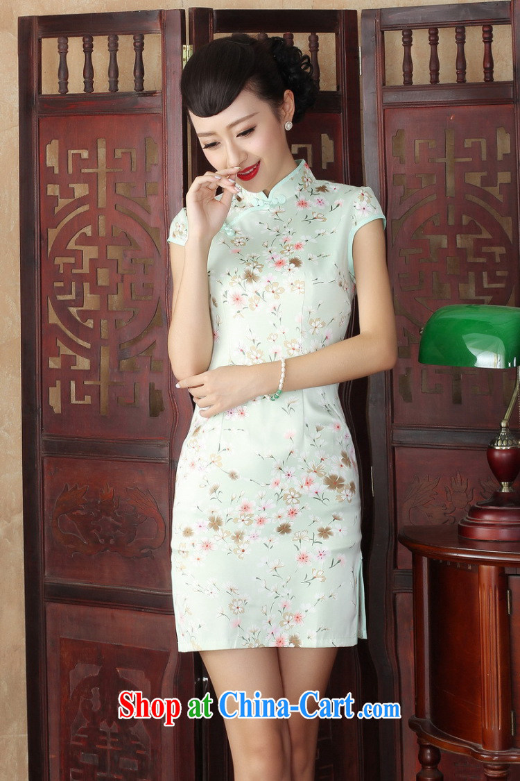 Take the 2015 summer new, antique Silk Cheongsam dress stylish and improved daily style beauty sexy graphics thin short dresses such as the color 2 XL pictures, price, brand platters! Elections are good character, the national distribution, so why buy now enjoy more preferential! Health