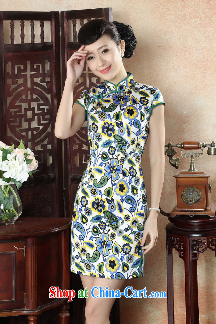 Dan smoke summer short cheongsam improved stylish dresses skirt retro elegant lady, for cultivating female cheongsam dress such as the color 2 XL pictures, price, brand platters! Elections are good character, the national distribution, so why buy now enjoy more preferential! Health