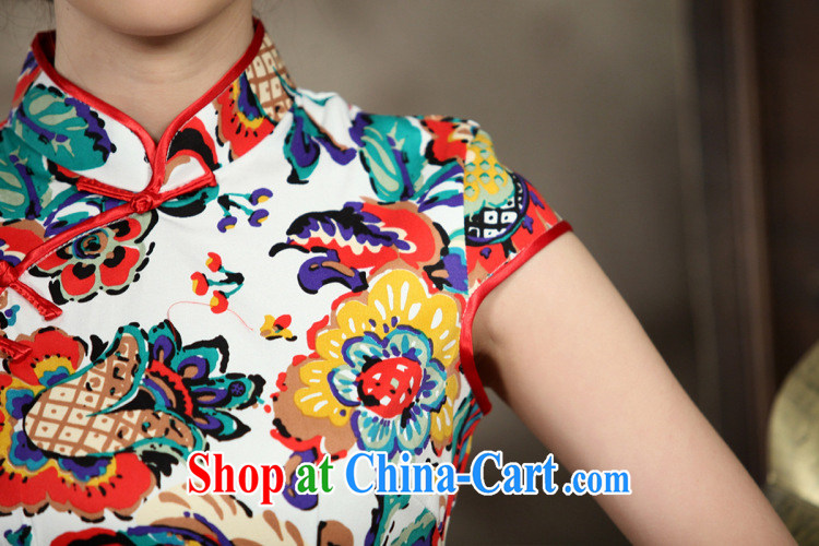 Dan smoke new summer dresses women's clothing everyday improved retro dresses jacquard cotton stamp beauty and elegant short cheongsam as color 2XL pictures, price, brand platters! Elections are good character, the national distribution, so why buy now enjoy more preferential! Health