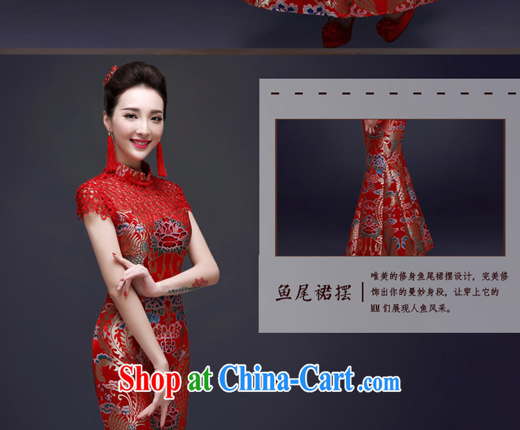A good service is 2015 new bride toast clothing Spring Summer wedding dresses, long red Chinese Dress female Red 2 XL pictures, price, brand platters! Elections are good character, the national distribution, so why buy now enjoy more preferential! Health