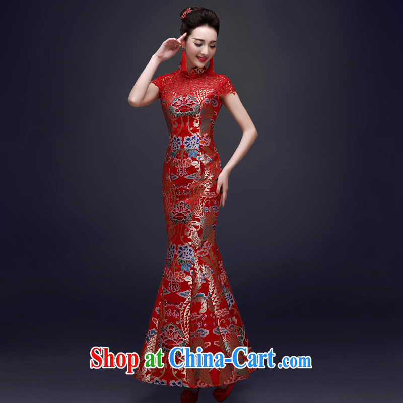 A good service is 2015 new bride toast clothing spring and summer with marriage dresses, long red Chinese Dress female Red 2 XL, good service, and shopping on the Internet