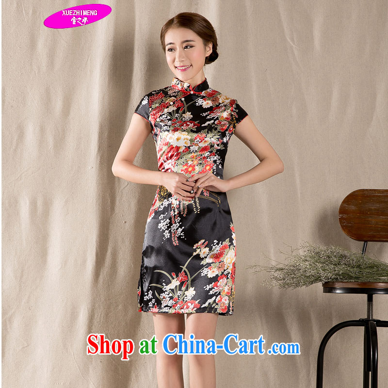 Snow is a dream 2015 new spring and summer short-sleeved Chinese qipao refined antique China wind women's clothing dresses Z - 1227 XXL suit, snow dream, shopping on the Internet
