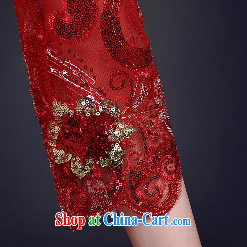Service was good in spring 2015 new bride toast serving red wedding dresses, short summer wear Chinese Dress female Red 2 XL, good service, and, shopping on the Internet