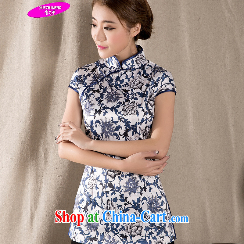 Snow's dream 2015 spring and summer with new Ethnic Wind Chinese improved cheongsam shirt cultivating cotton Ms. Yau Ma Tei Tong load Z 1231 XXL suits, snow dream, shopping on the Internet