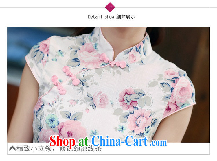 2015 spring and summer new stylish improved linen cheongsam dress Chinese Dress retro long cotton robes the commission 981 summer the color day Hong Kong XL pictures, price, brand platters! Elections are good character, the national distribution, so why buy now enjoy more preferential! Health