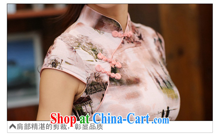 2015 spring and summer new stylish improved linen cheongsam dress Chinese Dress retro long cotton robes the commission 981 summer the color day Hong Kong XL pictures, price, brand platters! Elections are good character, the national distribution, so why buy now enjoy more preferential! Health