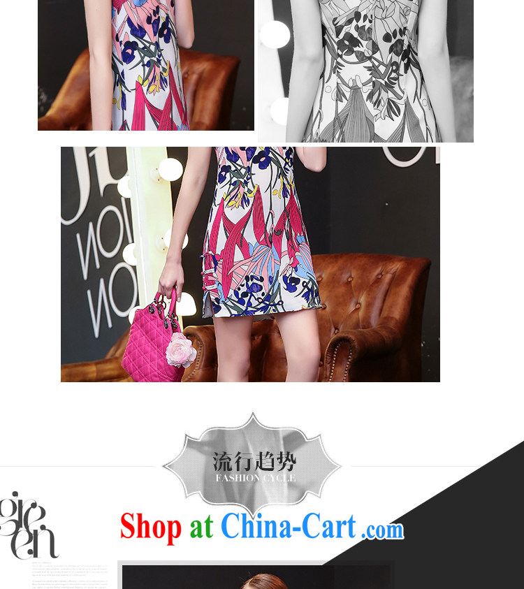 Cayman, Paul Casey (MANVKES) 2015 spring and summer high-end European and American style dress retro improved cheongsam stylish stamp beauty package and art picture color S pictures, price, brand platters! Elections are good character, the national distribution, so why buy now enjoy more preferential! Health