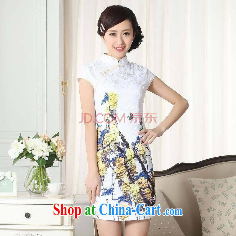 The broadband new summer elegance Chinese qipao,Chinese graphics thin short cheongsam picture color 2 XL, the bandwidth, and shopping on the Internet