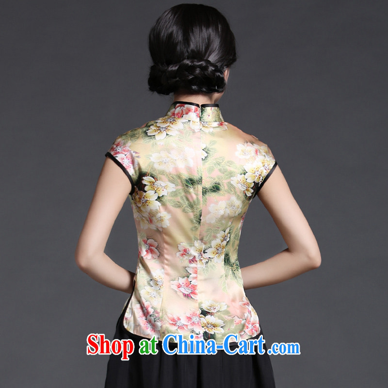 China classic high quality heavy silk Chinese, short-sleeved T-shirt spring and summer Chinese improved Han-Chinese style suit M, China Classic (HUAZUJINGDIAN), online shopping