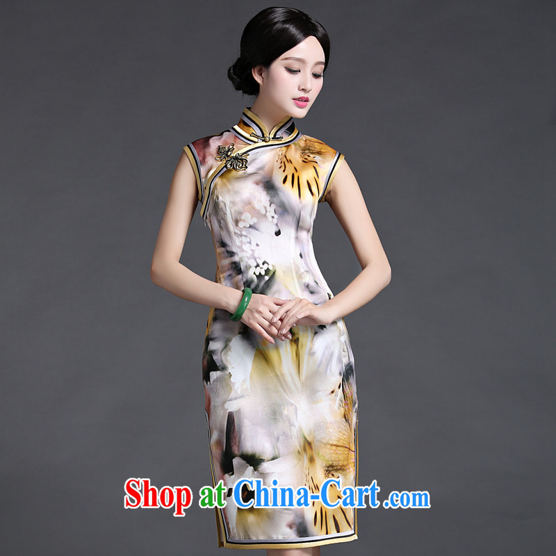 China classic 2015 new, modern and Ms. cheongsam dress spring and summer short-sleeved Sau San video thin improved and elegant floral XXXL, China Classic (HUAZUJINGDIAN), online shopping