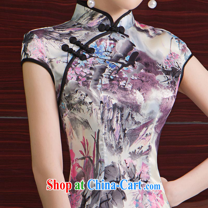 Summer 2015 new dresses, stylish and refined antique cheongsam dress daily short temperament beauty dresses girls spring picture color XL, according to Lin, Elizabeth, and shopping on the Internet