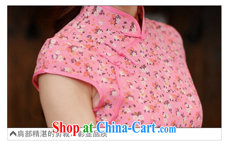 2015 new summer improved stylish beauty short-sleeved dresses retro floral double-collar jacquard cotton cheongsam dress 985 Butterfly Dance flowers XL pictures, price, brand platters! Elections are good character, the national distribution, so why buy now enjoy more preferential! Health