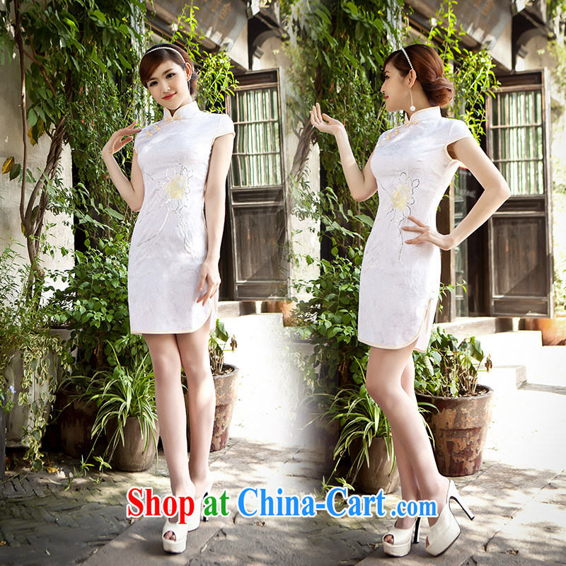2015 spring and summer lace cheongsam dress, Retro improved daily fashion cheongsam dress girl picture color XS, according to Lin, Elizabeth, and shopping on the Internet