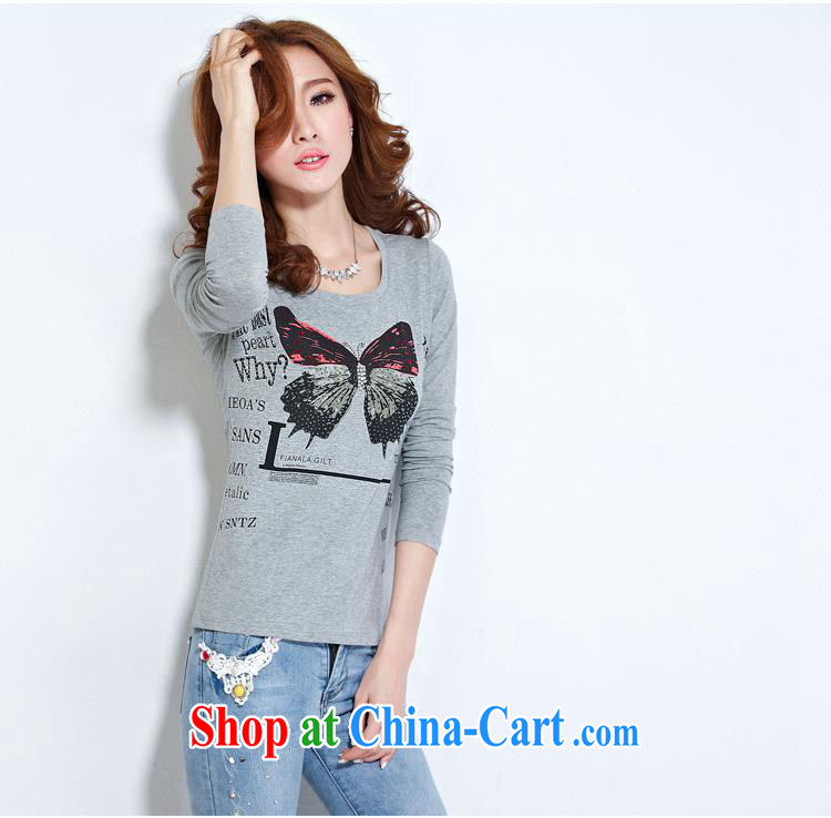 Qin Qing store Autumn Trade with the United States and Europe, female T shirt framed stamp duty drilling long-sleeved cotton shirts solid female white XXL pictures, price, brand platters! Elections are good character, the national distribution, so why buy now enjoy more preferential! Health
