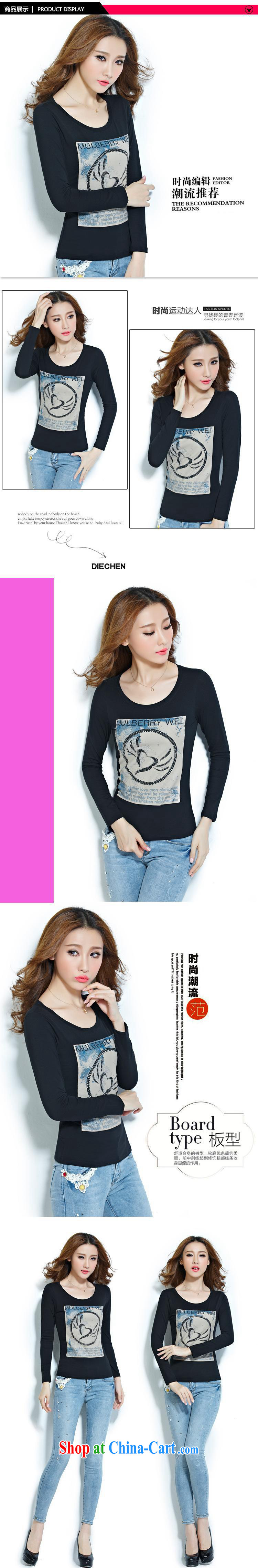 Qin Qing store 2015 foreign trade and the new European site female stamp hot drill cultivating solid cotton T shirt female black XXXL pictures, price, brand platters! Elections are good character, the national distribution, so why buy now enjoy more preferential! Health