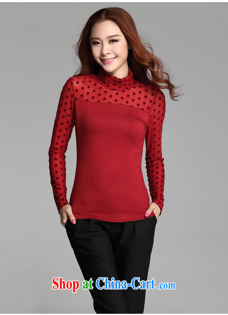 Qin Qing store foreign trade the European site autumn is new, take the web by cultivating high-collar long-sleeved T shirt solid female black jacquard XXXL pictures, price, brand platters! Elections are good character, the national distribution, so why buy now enjoy more preferential! Health