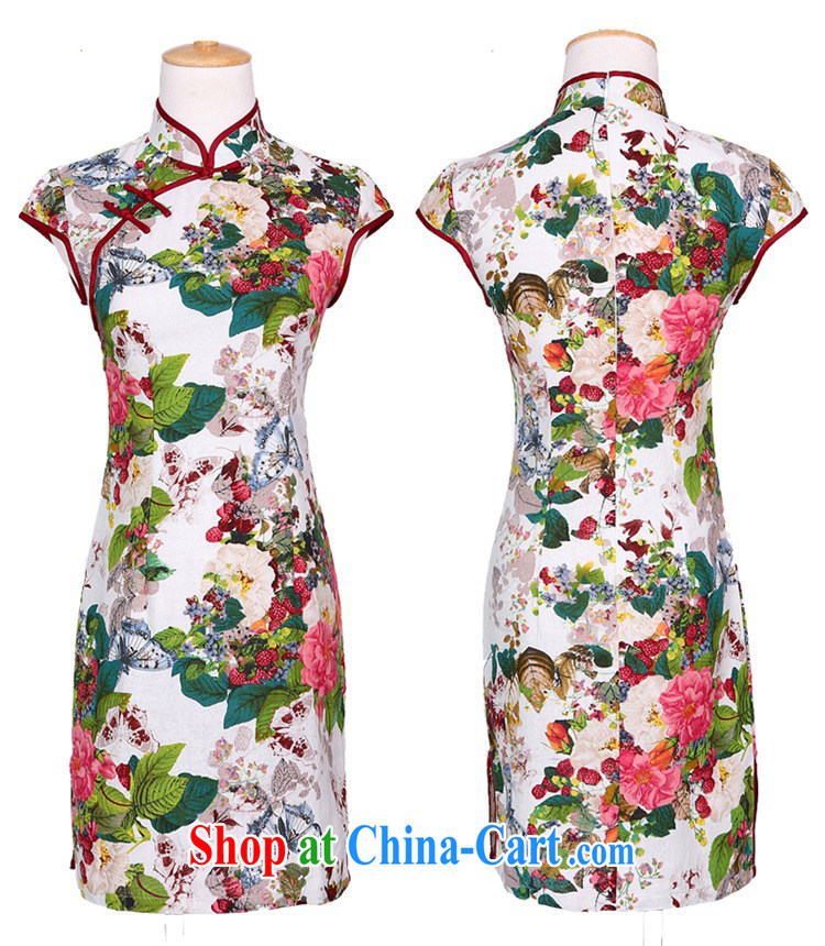 The Estee Lauder poems new, improved cheongsam summer cheongsam dress sense of fashion show short, cultivating ceremonial improved my store qipao qipao 985 Butterfly Dance flowers L pictures, price, brand platters! Elections are good character, the national distribution, so why buy now enjoy more preferential! Health
