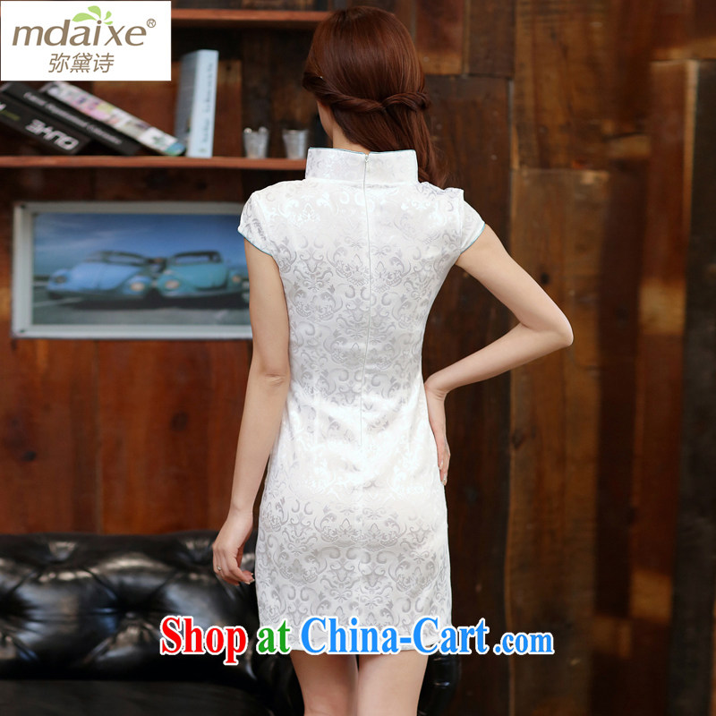 The Estee Lauder poetry cheongsam dress summer wedding dresses dress retro dresses improved bridal with toast clothing cheongsam dress 983 Blue on white Phoenix M, Nathan Diane poetry (mdaixe), shopping on the Internet