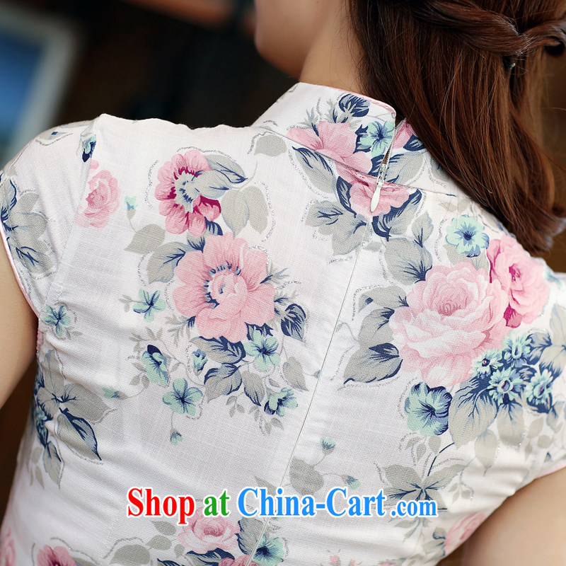 The Estee Lauder poetry 2015 new short-sleeved Ethnic Wind short daily dresses summer dresses qipao cheongsam improved bridal embroidered cheongsam dress 981 Heavenly Fragrance S, Nathan Diane poetry (mdaixe), and, on-line shopping