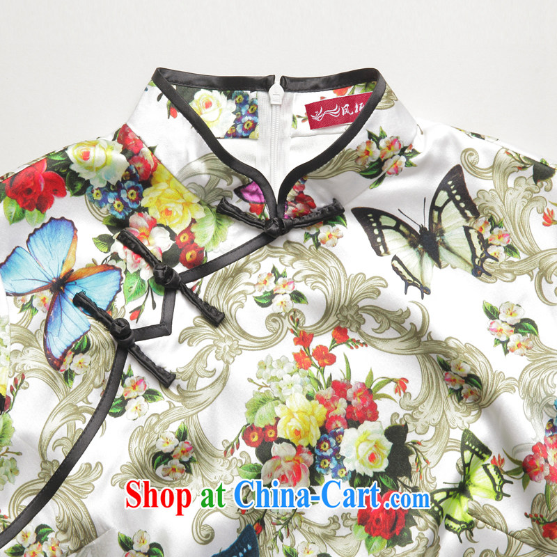 Bong-amphibious Ori-Butterfly Lovers take summer 2015 New Silk Cheongsam shirt Art Nouveau beauty short Chinese T-shirt DQ 1556 M suit, Bong-amphibious and, shopping on the Internet
