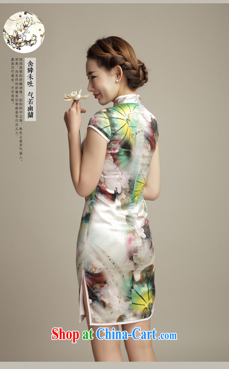 Bong-amphibious gulping, I should be grateful if you summer 2015 New Silk Cheongsam retro stamp beauty daily short cheongsam dress DQ 1563 fancy XXL pictures, price, brand platters! Elections are good character, the national distribution, so why buy now enjoy more preferential! Health