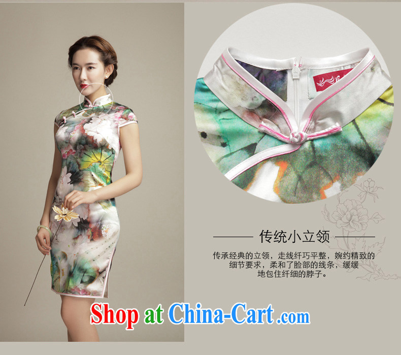Bong-amphibious gulping, I should be grateful if you summer 2015 New Silk Cheongsam retro stamp beauty daily short cheongsam dress DQ 1563 fancy XXL pictures, price, brand platters! Elections are good character, the national distribution, so why buy now enjoy more preferential! Health