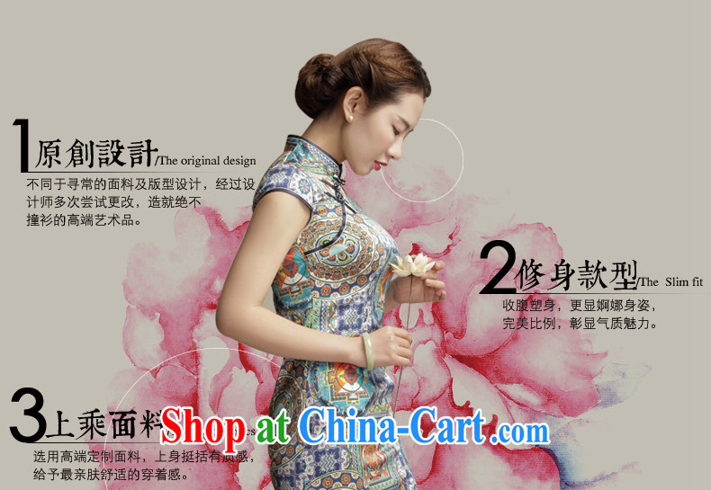 Bong-amphibious Ori-style summer 2015 New Silk Cheongsam Ethnic Wind and stylish beauty and elegant sauna Silk Cheongsam dress DQ 1566 fancy XXL pictures, price, brand platters! Elections are good character, the national distribution, so why buy now enjoy more preferential! Health