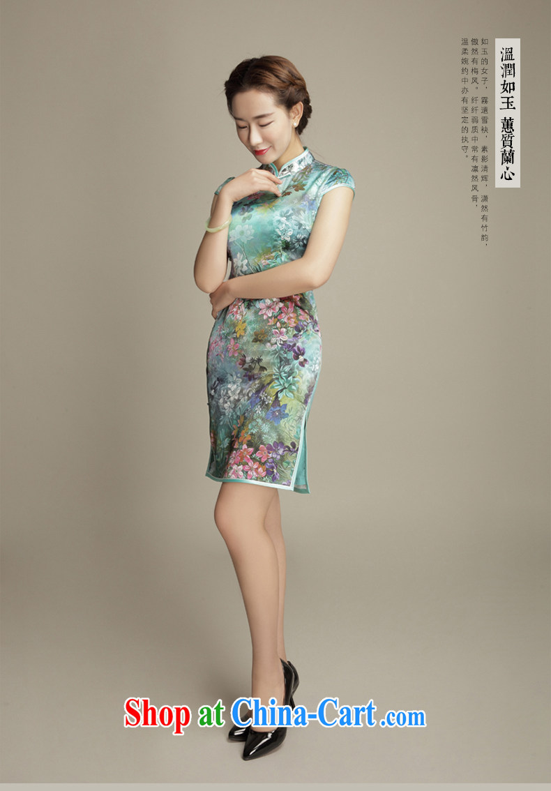 Bong-amphibious Ori-fancy summer 2015 New Silk Cheongsam retro hand-held high sauna Silk Cheongsam dress DQ 1568 fancy M pictures, price, brand platters! Elections are good character, the national distribution, so why buy now enjoy more preferential! Health