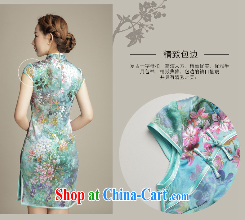 Bong-amphibious Ori-fancy summer 2015 New Silk Cheongsam retro hand-held high sauna Silk Cheongsam dress DQ 1568 fancy M pictures, price, brand platters! Elections are good character, the national distribution, so why buy now enjoy more preferential! Health