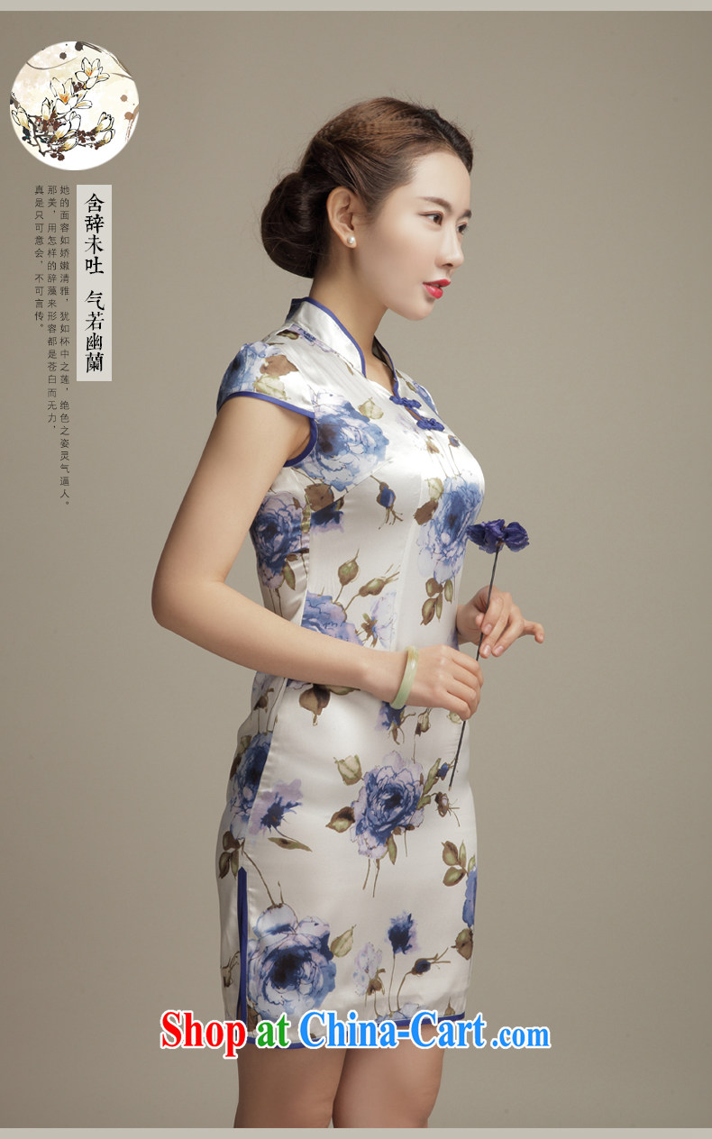 Bong-amphibious Ori-flowers, summer 2015 Silk Cheongsam stylish and elegant small an open standard sauna Silk Cheongsam dress DQ 1574 fancy XXL pictures, price, brand platters! Elections are good character, the national distribution, so why buy now enjoy more preferential! Health